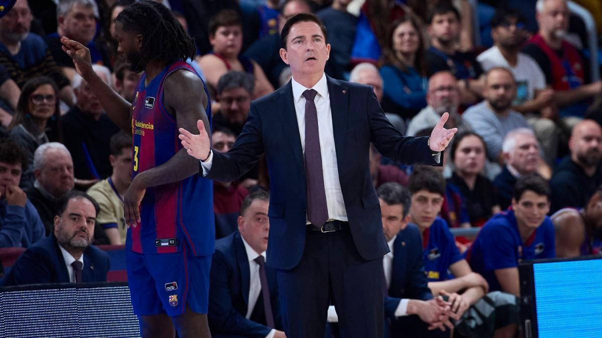 Xavi Pascual, durante el Clásico