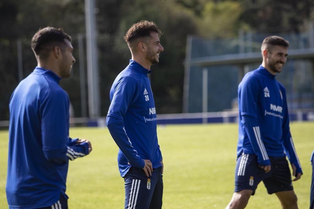 Entrenamiento del Oviedo tras el derbi