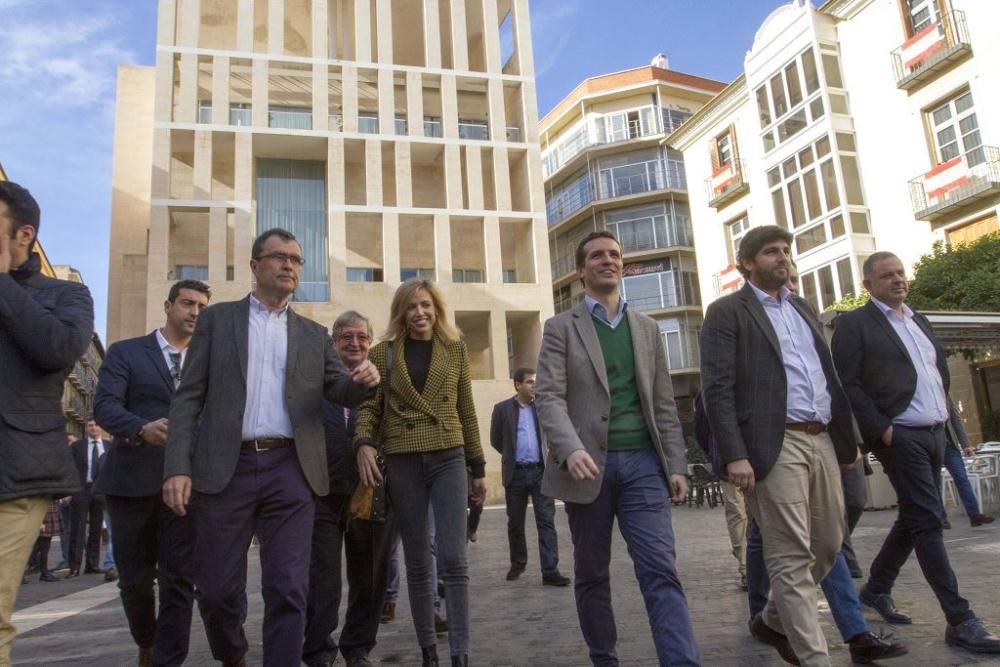 Casado apadrina las candidaturas de Ballesta y López Miras