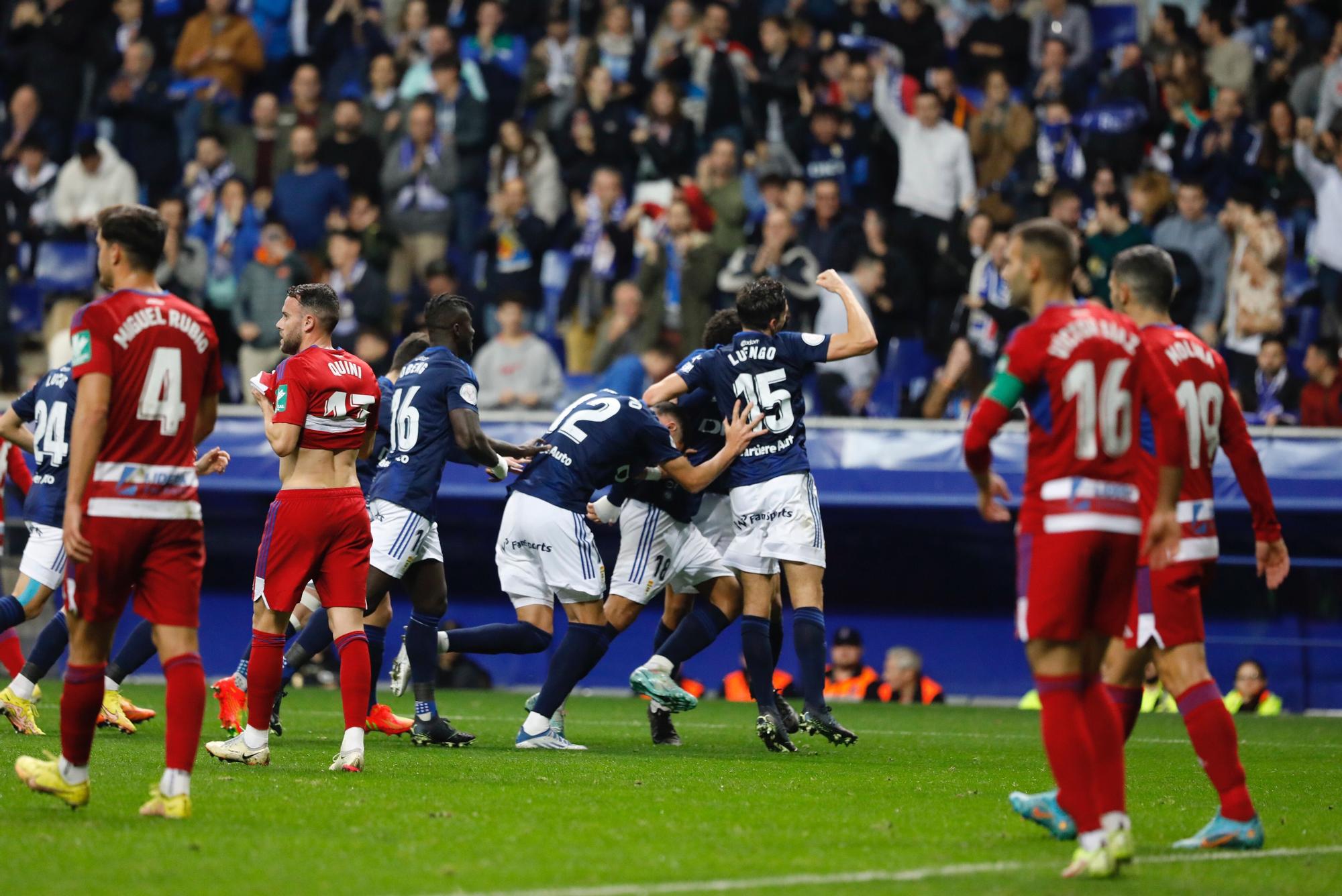 En imágenes: así fue la victoria copera del Oviedo ante el Granada