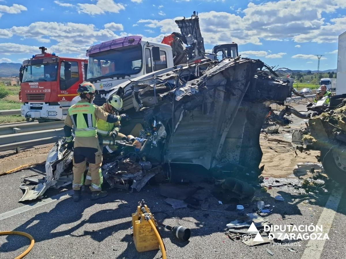 Imagen del accidente en la A-2