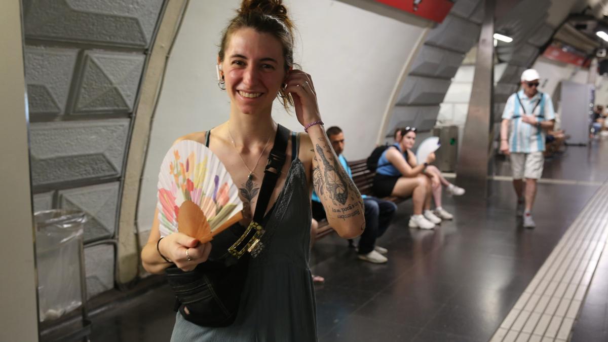 Calor en el metro de Barcelona
