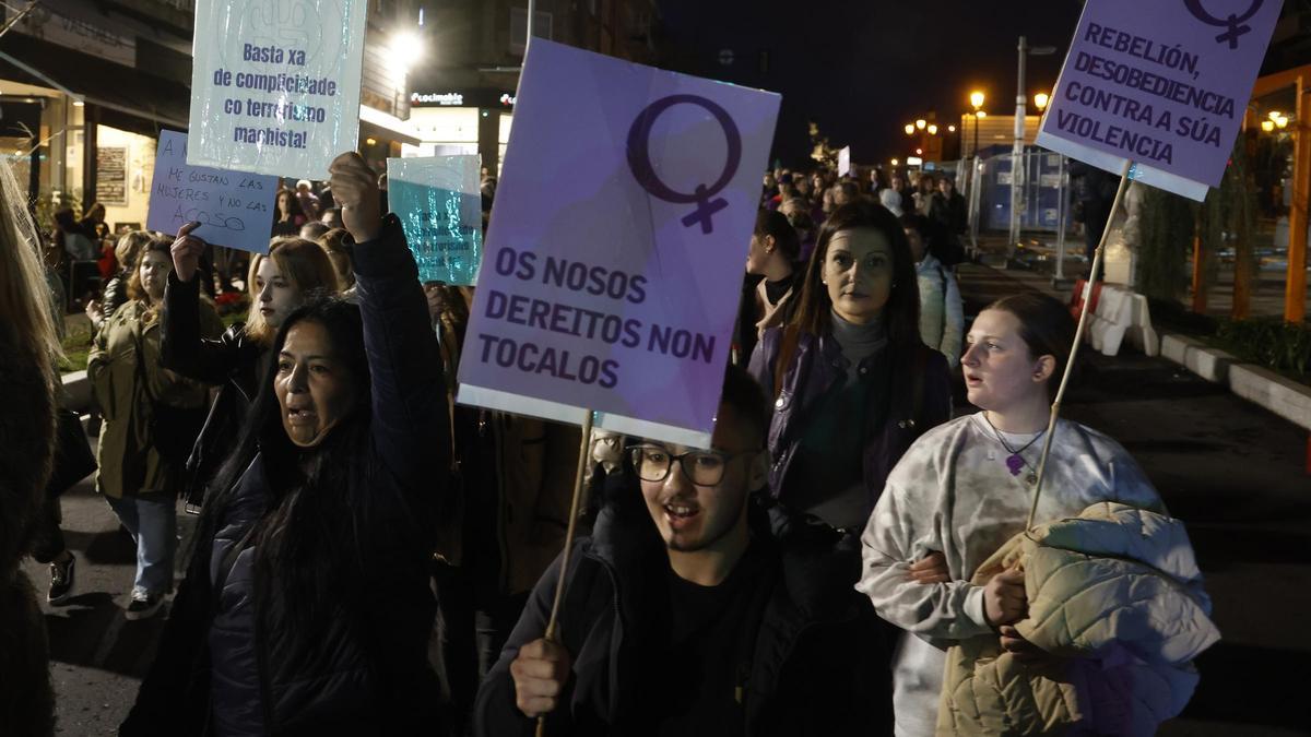 Mujeres se movilizan en Vigo contra la violencia de género