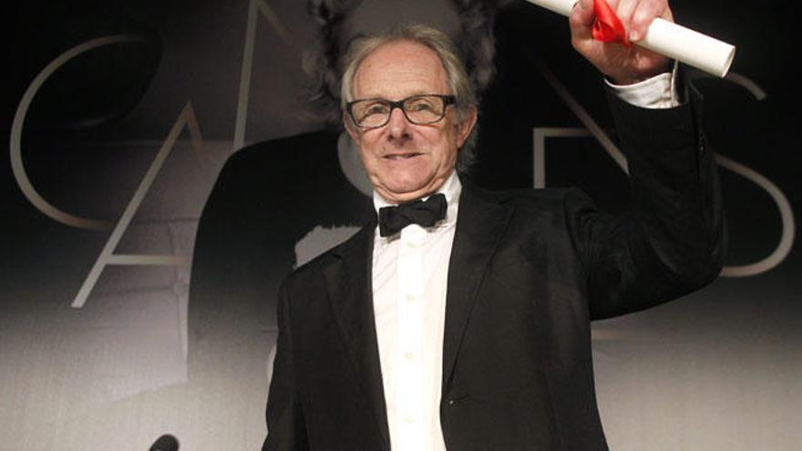 Ken Loach posa en el Festival de Cannes