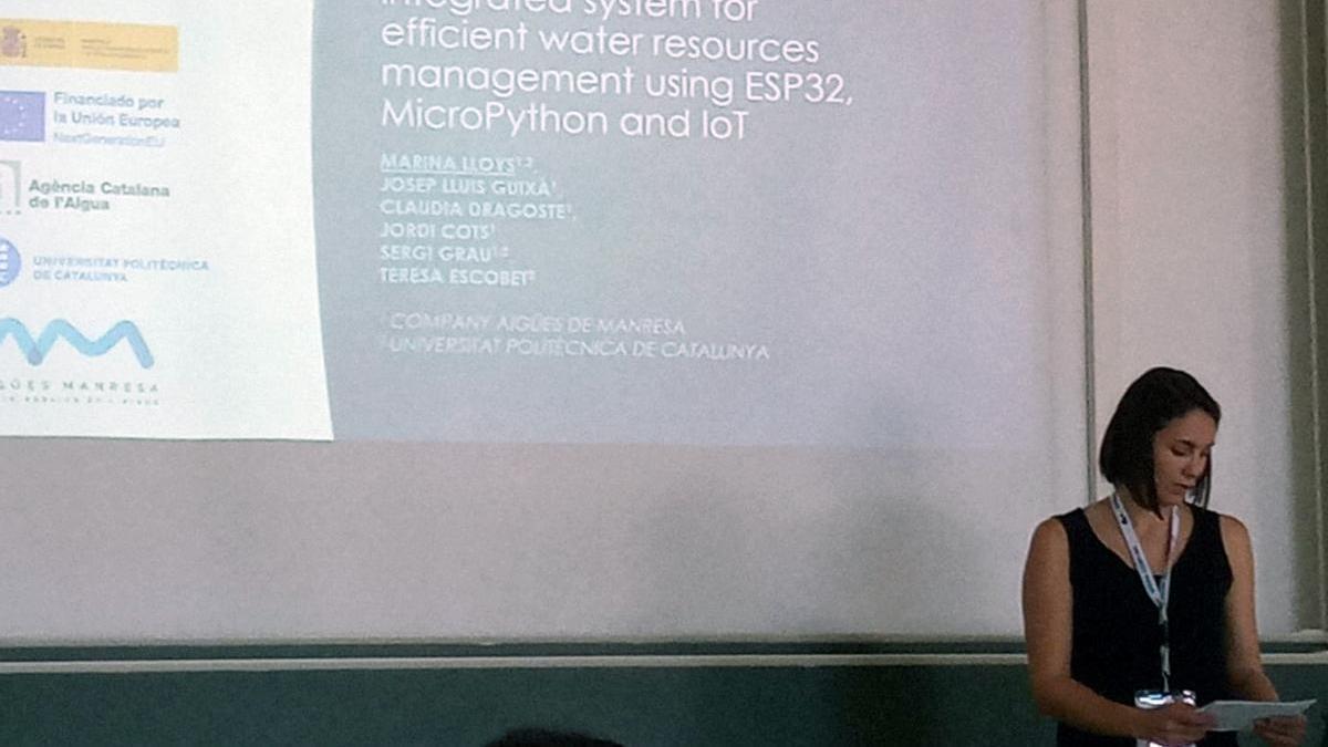 Marina Lloys a la 3a Conferència Internacional sobre Anàlisi de Sistemes de Distribució d'Aigua
