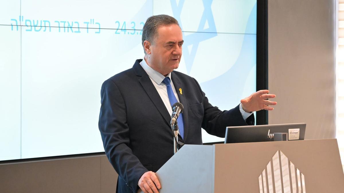El ministro de Defensa de Israel, Israel Katz, durante un acto en Tel Aviv