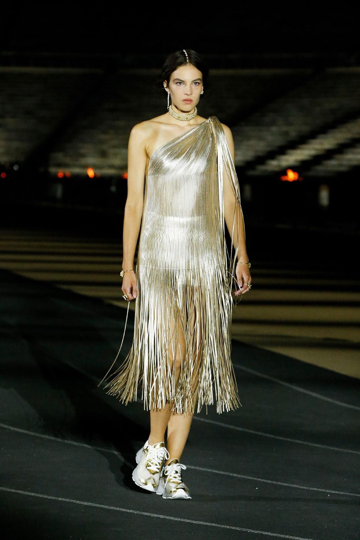 Vestido de flecos de Dior