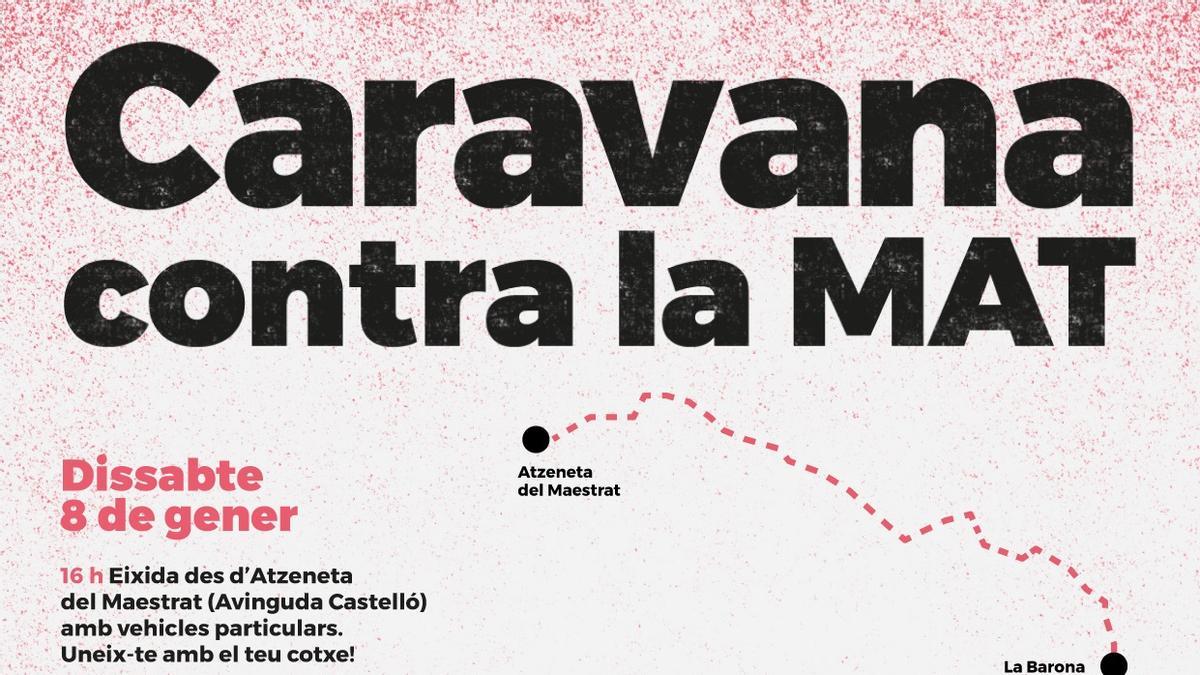 Una caravana de coches protestará este sábado contra la MAT entre Morella y Almassora