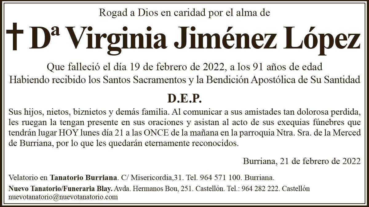 Dª Virginia Jiménez López