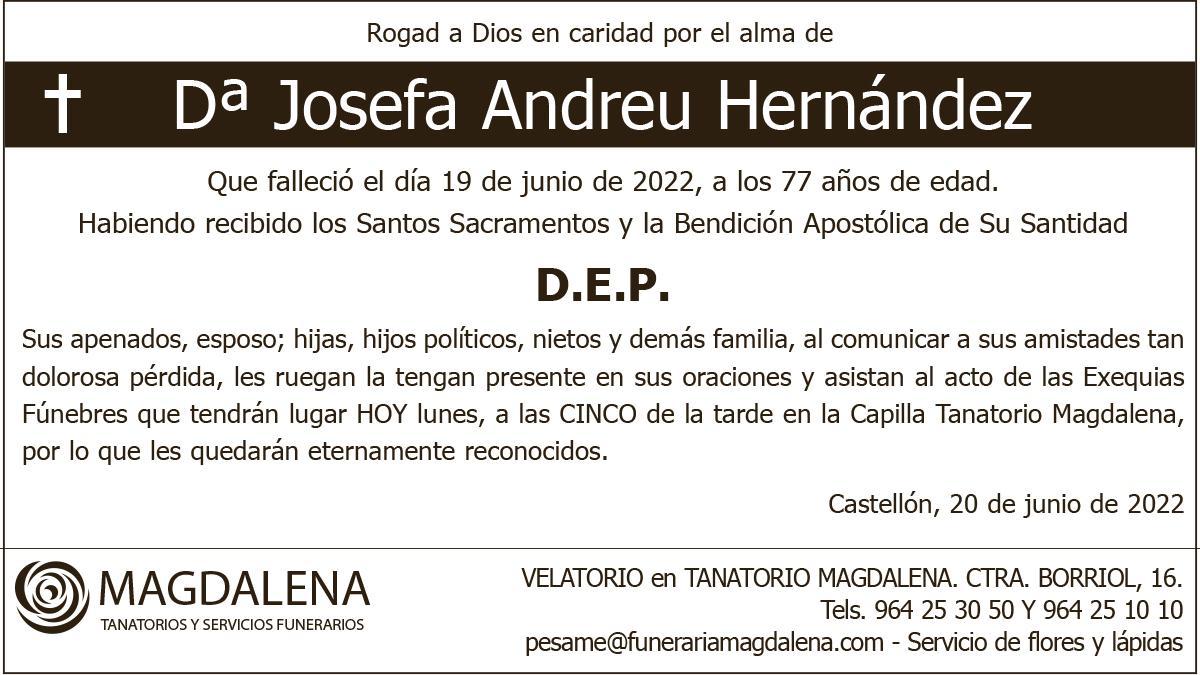 Dª Josefa Andreu Hernández