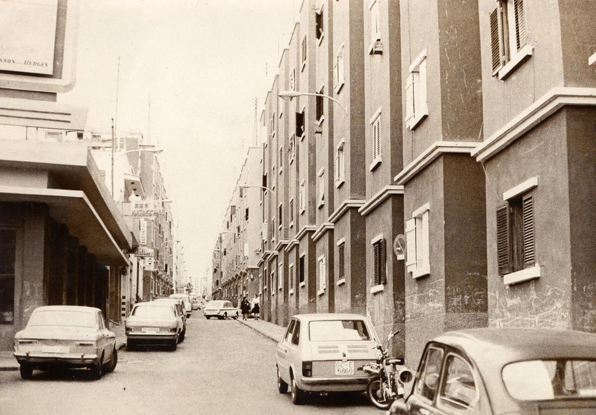 Una de las calles de Schamann en la década de 1960.