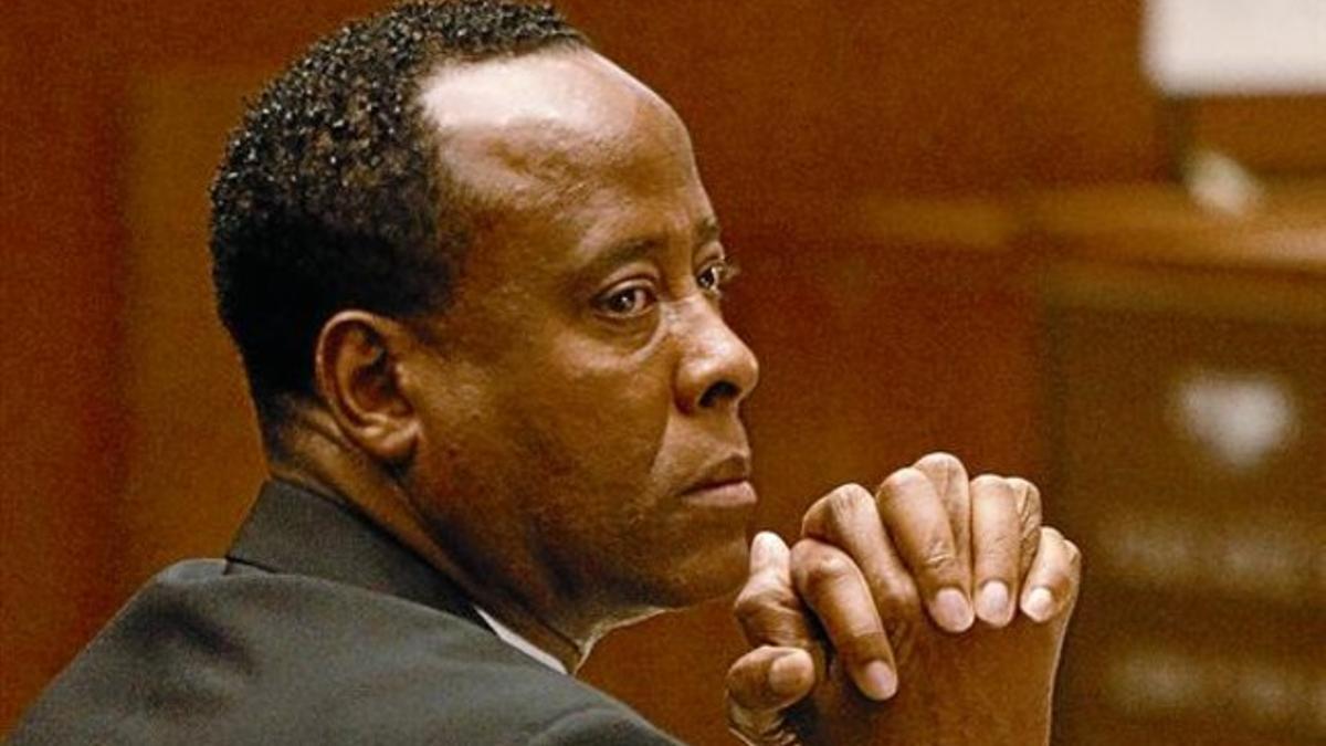 Conrad Murray, el viernes, durante una sesión del juicio que se sigue contra él por homicidio involuntario de Michael Jackson.