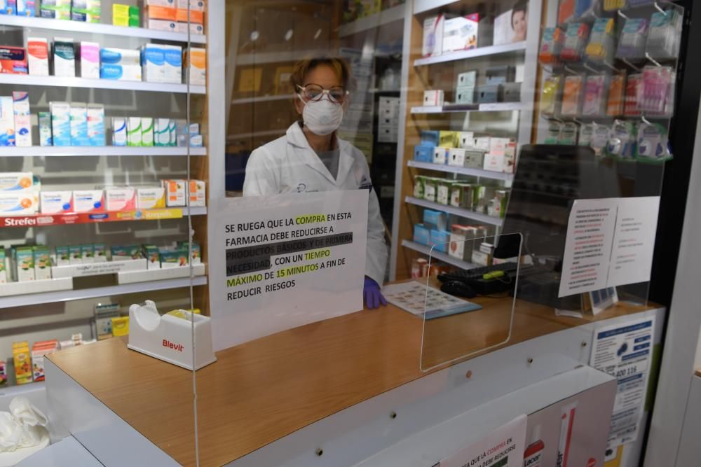 Coronavirus en A Coruña | Las farmacias se blindan