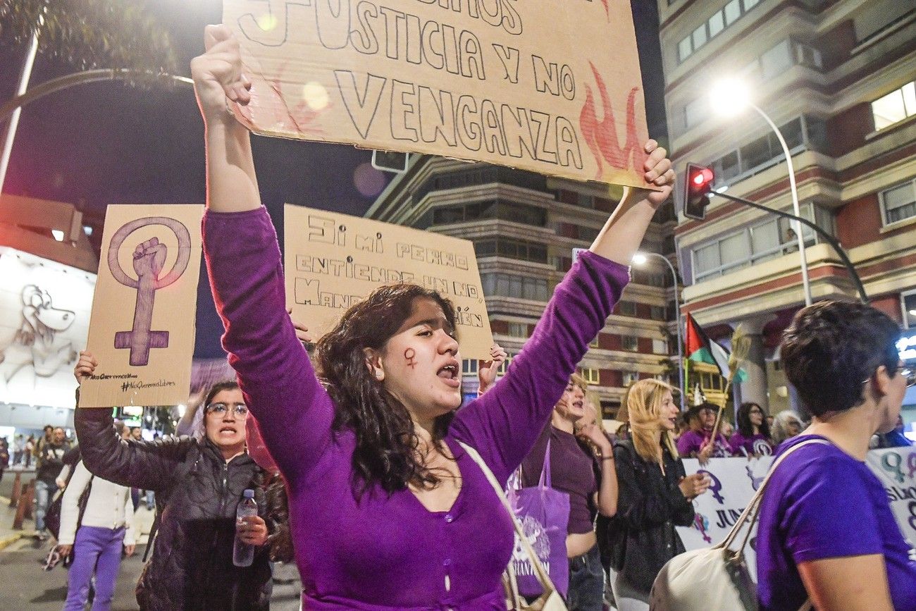 La manifestación del 8M en Las Palmas de Gran Canaria, en imágenes