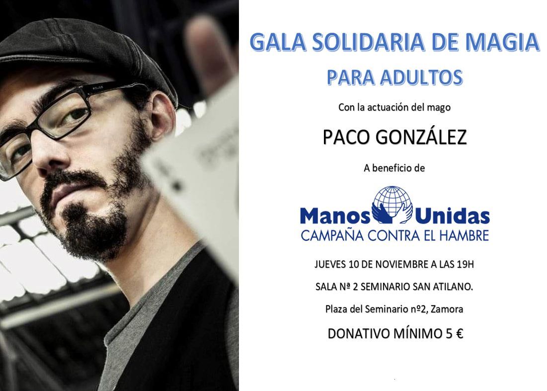 Gala solidaria de magia para adultos con Paco González.