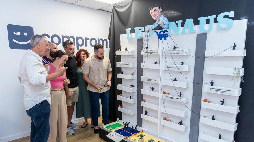 Compromís presenta su hoguera crítica sobre Les Naus