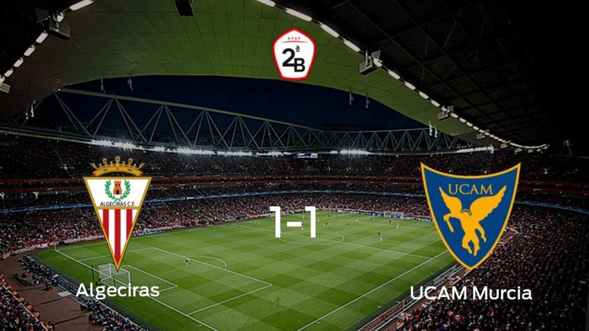 El Algeciras y el UCAM Murcia empatan 1-1 y se reparten los puntos