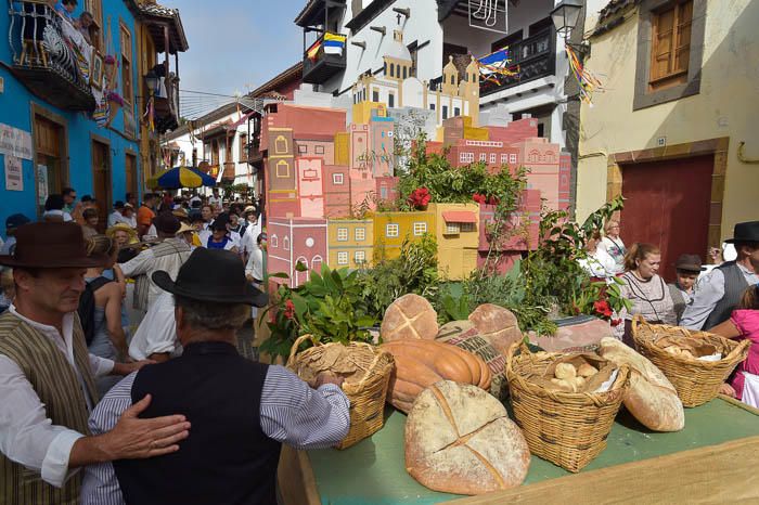 Carretas y grupos en la romería del Pino