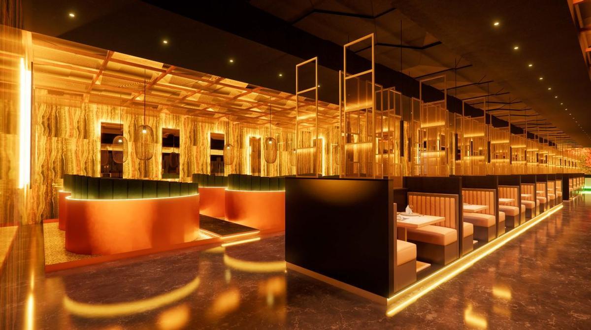 Recreación del futuro restaurante Moon Sushi en Xàtiva.