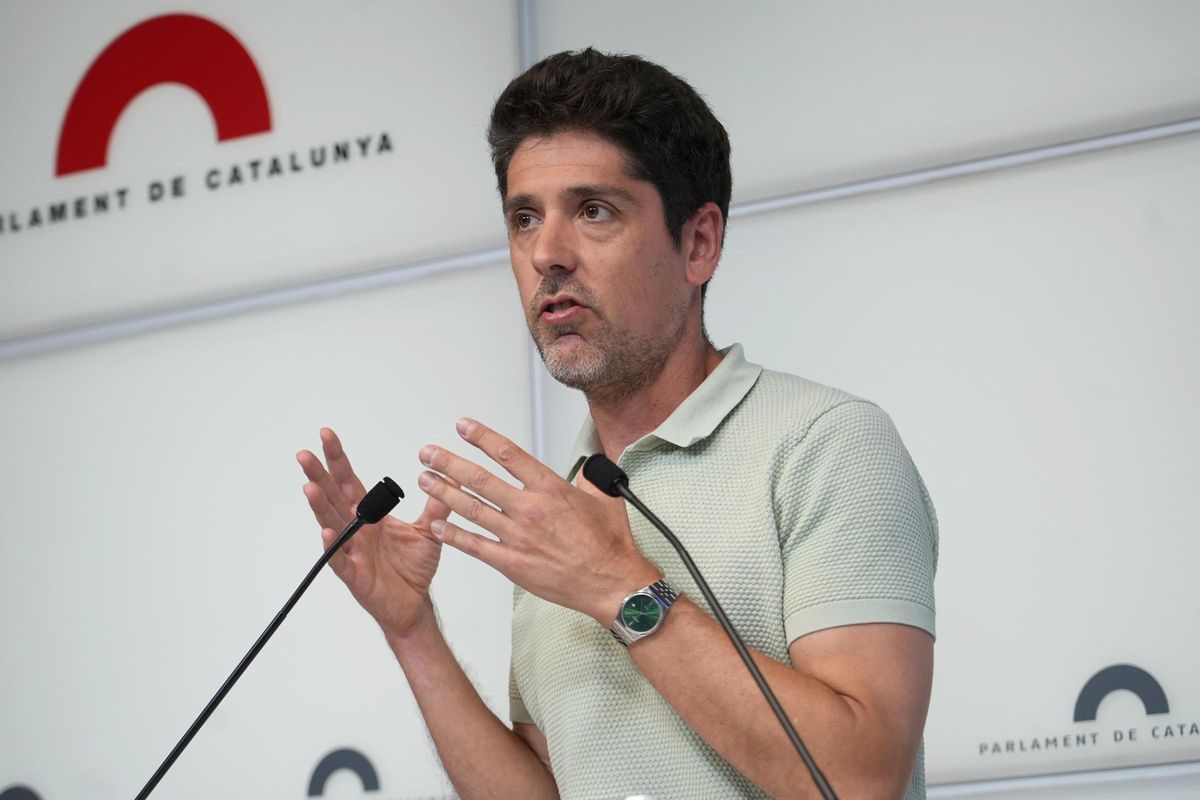 El portavoz de los Comuns al Parlament, David Cid, este martes.