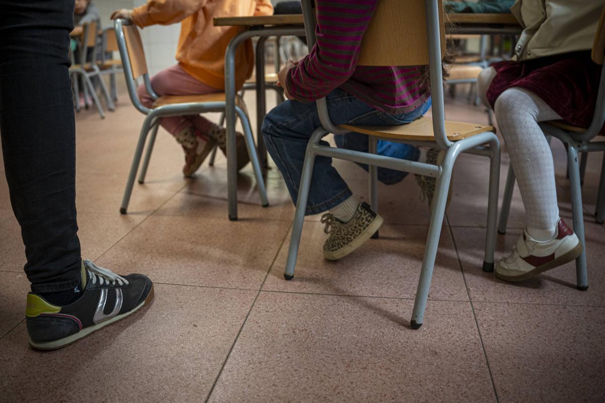 Alumnado de una escuela catalana este curso.