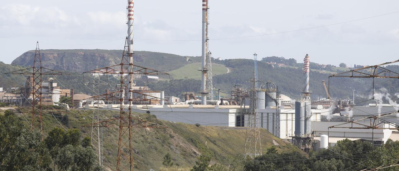 La fábrica de Asturiana de Zinc.