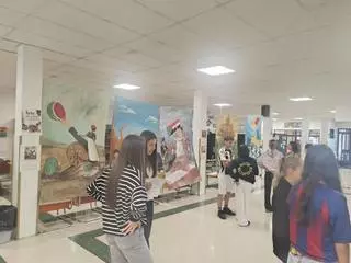 Guerra y río Pontilón en la exposición de As Barxas