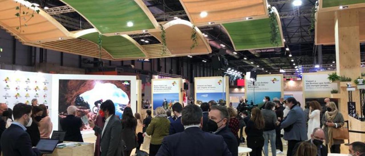 El estand balear en Fitur 2022, que se celebró en Madrid en plena ola ómicron.