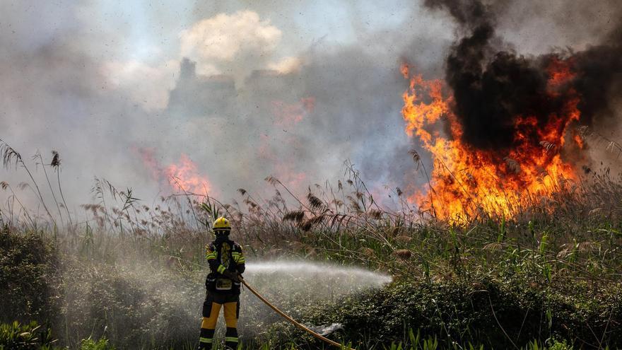 Galería de imágenes del incendio de ses Feixes en Ibiza