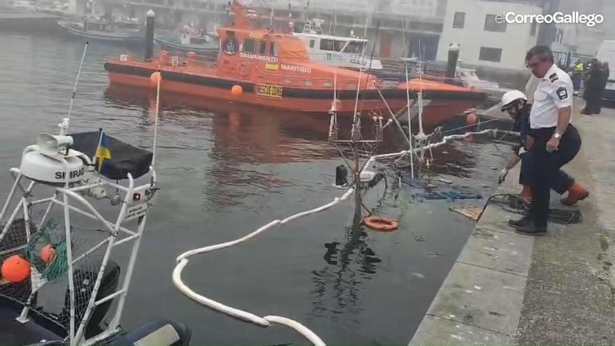 Se hunde en Ribeira el pesquero 'María Estefanía'