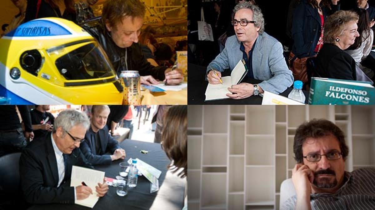 Els escriptors han sortit al carrer per presentar els seus treballs per Sant Jordi i firmar exemplars.