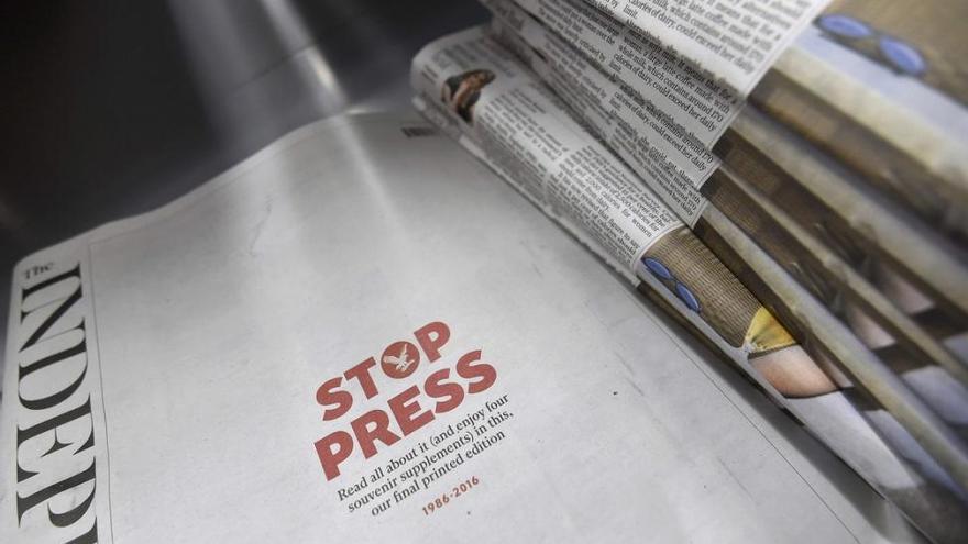 &#039;The Independent&#039; publica su última edición en papel