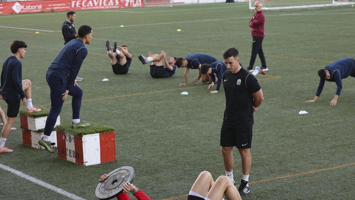Entrenamiento del CD Acero esta semana.