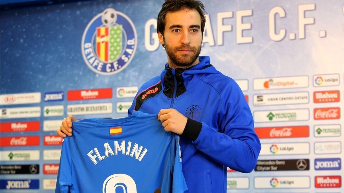 Flamini, durante su presentación como nuevo jugador del Getafe