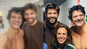 Gerard Piqué y Joel Joan en el Teatro Condal