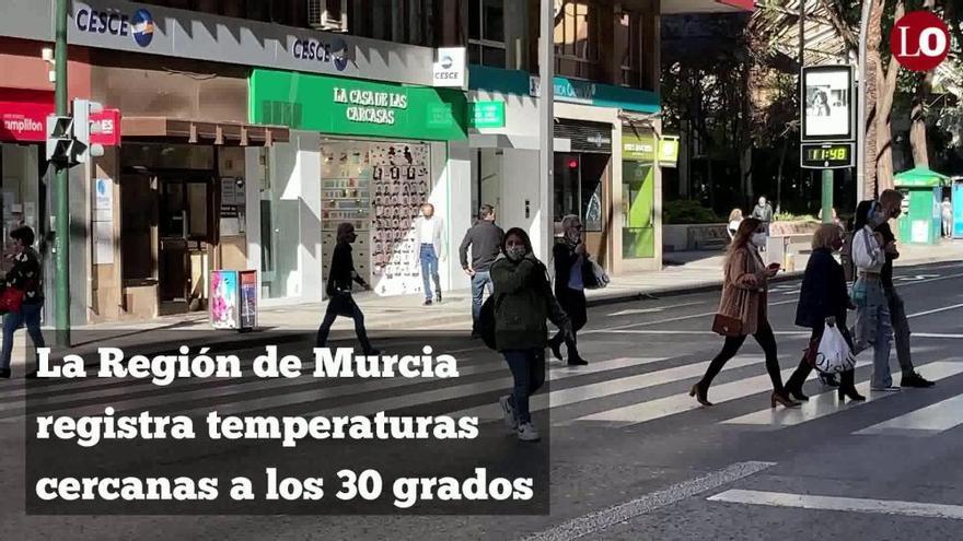 La Región de Murcia roza los 30 grados en pleno enero