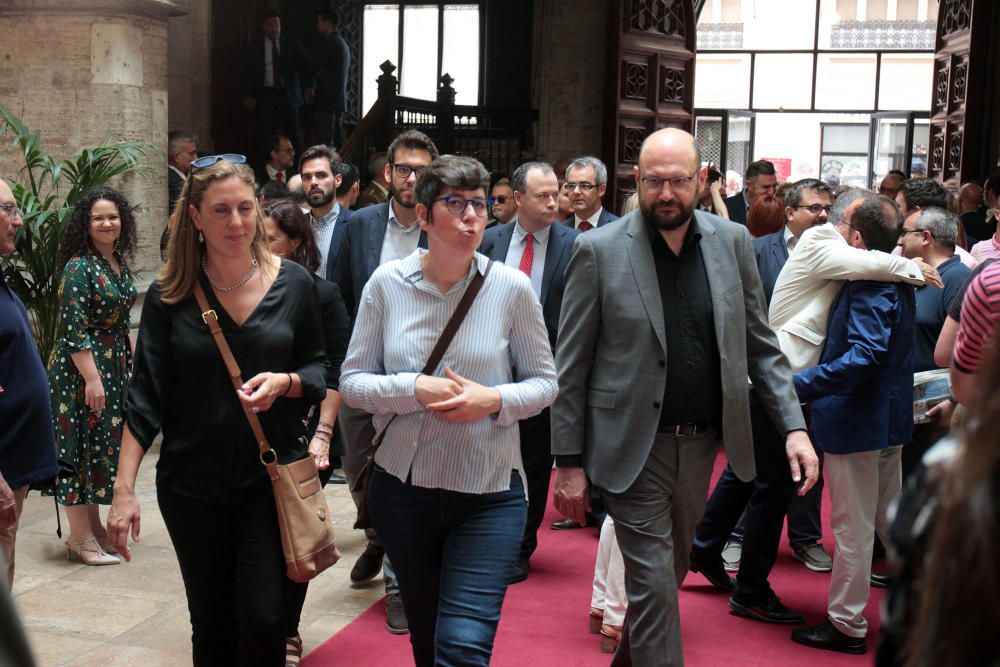 Recepción en la Generalitat tras la toma de posesión de Ximo Puig