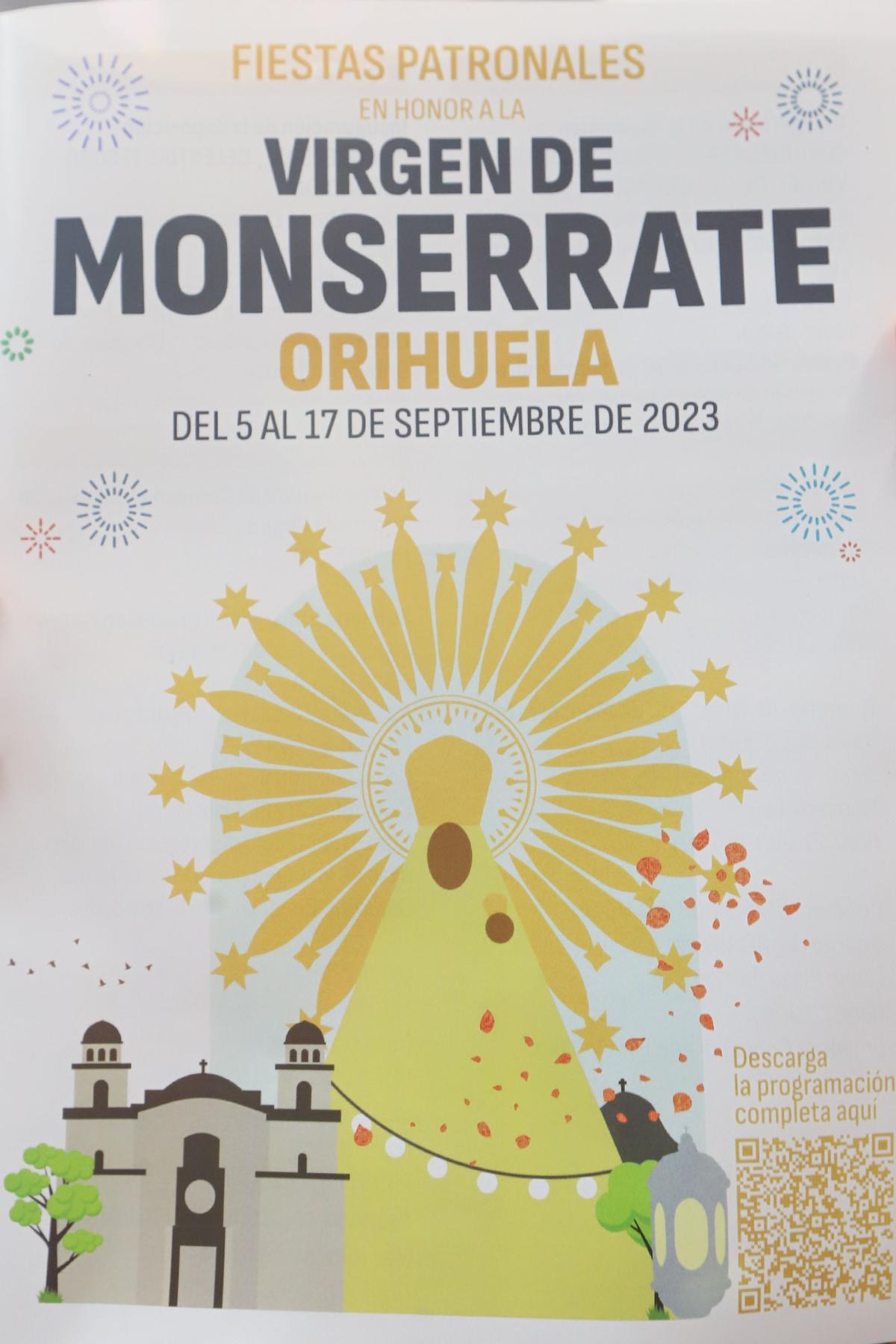 Cartel anunciador de las fiestas patronales en honor a la Virgen de Monserrate