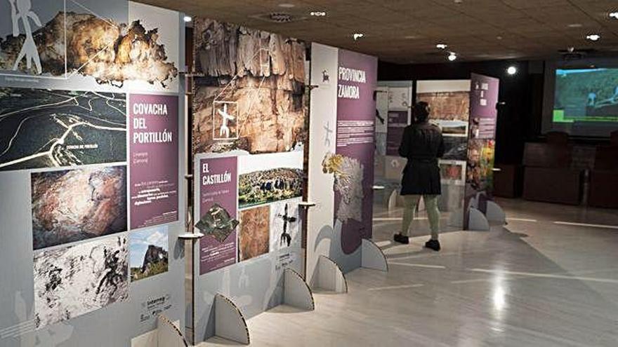 Una visitante en la exposición abierta en el Archivo Histórico de Zamora.