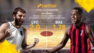 Asvel Lyon-Villeurbanne vs. Saski Baskonia: horario, TV, estadísticas, clasificación y pronósticos