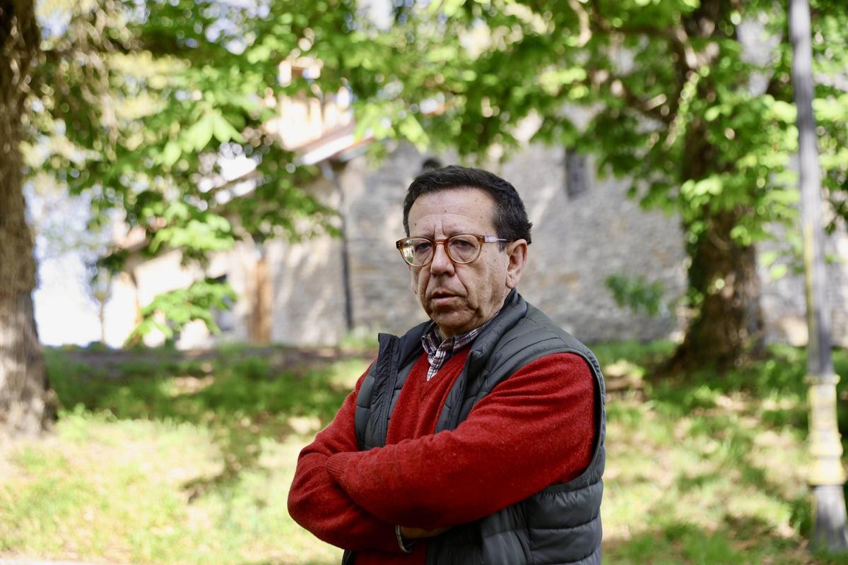 Andrés Alonso Quintanilla, ayer en Castiello de Bernueces.