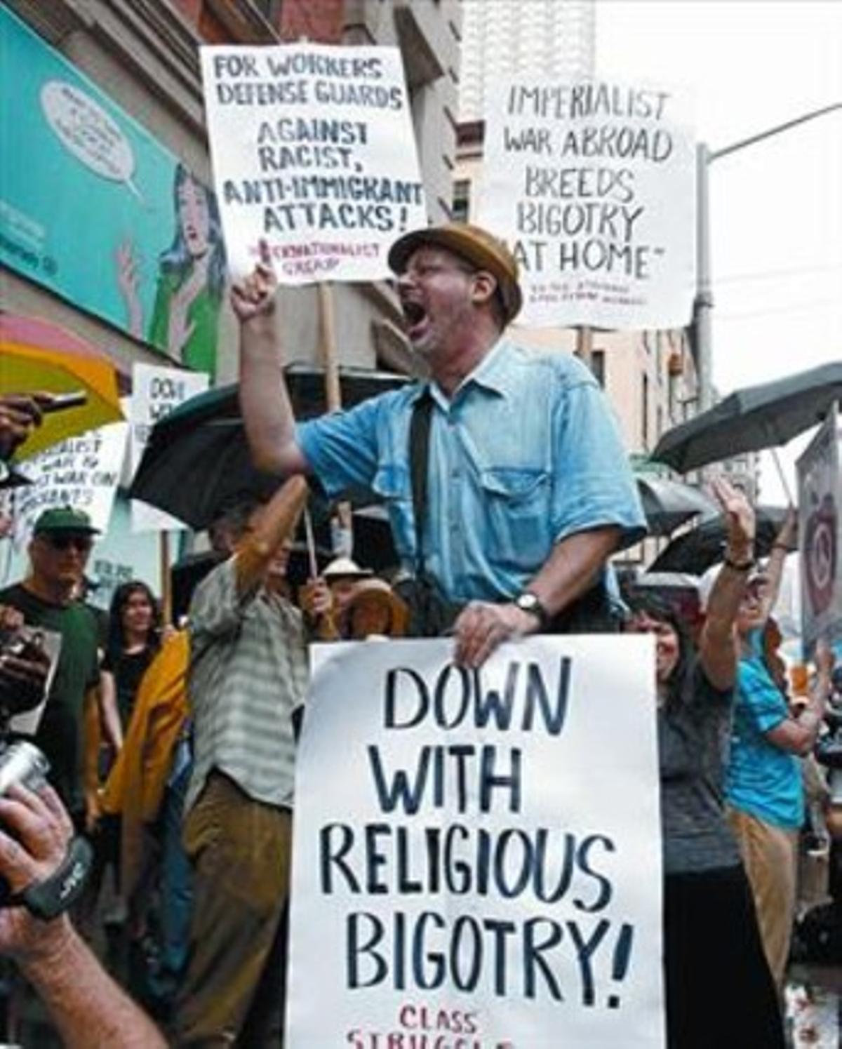 Concentració recent en favor de la tolerància religiosa a Manhattan.