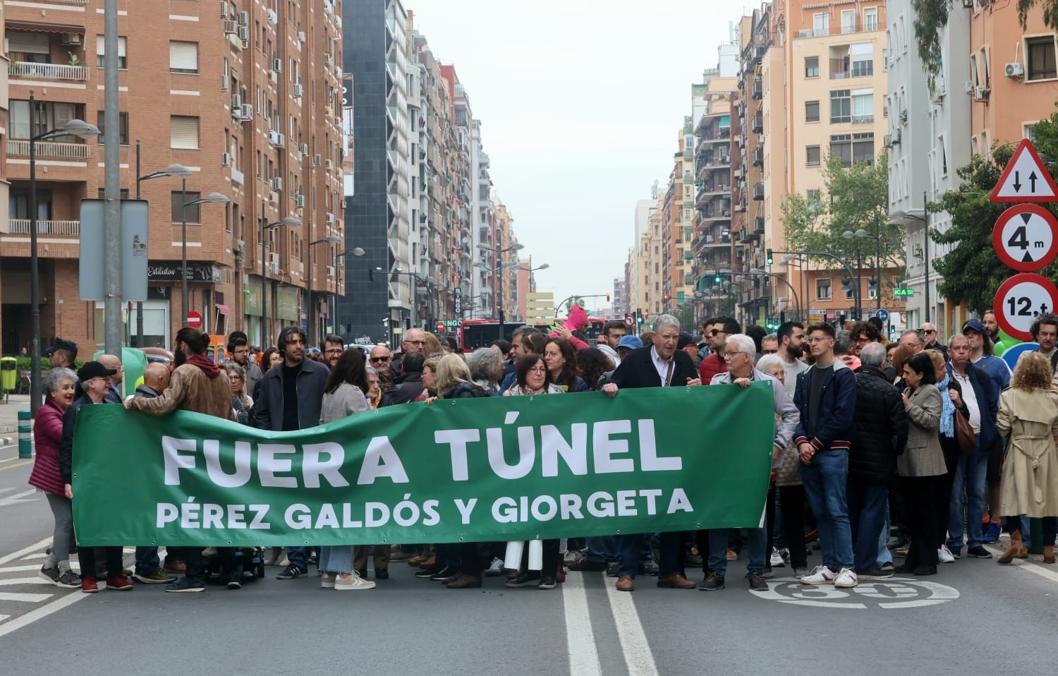 Protesta vecinal contra el túnel de la avenida Pérez Galdós