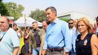 Pedro Sánchez, en el incendio de la Vall d'Uixó: "Quedan horas difíciles con la llegada de un aumento de temperaturas"