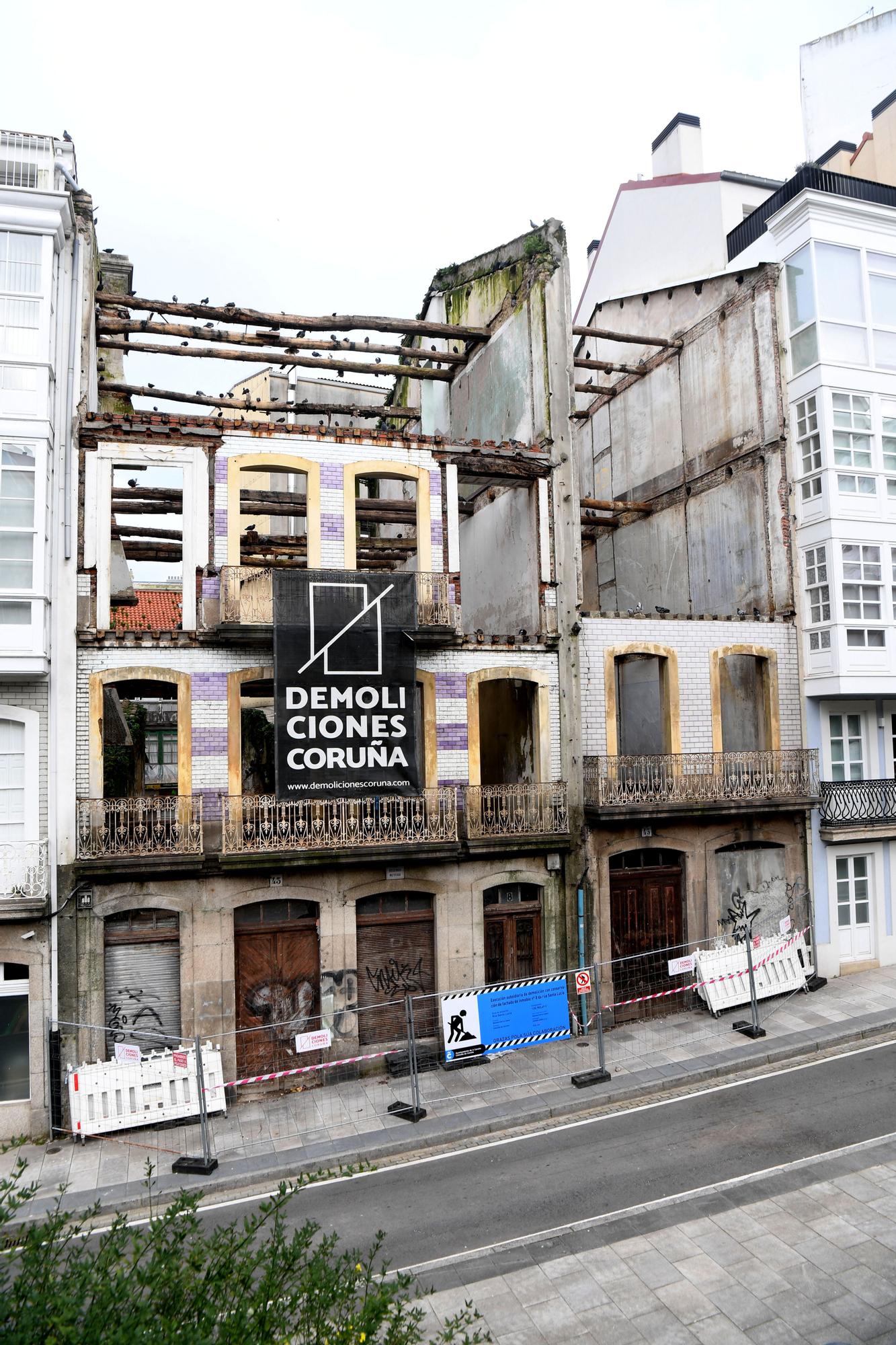 El Ayuntamiento de A Coruña forzará la subasta de ocho inmuebles en ruinas para garantizar su rehabilitación