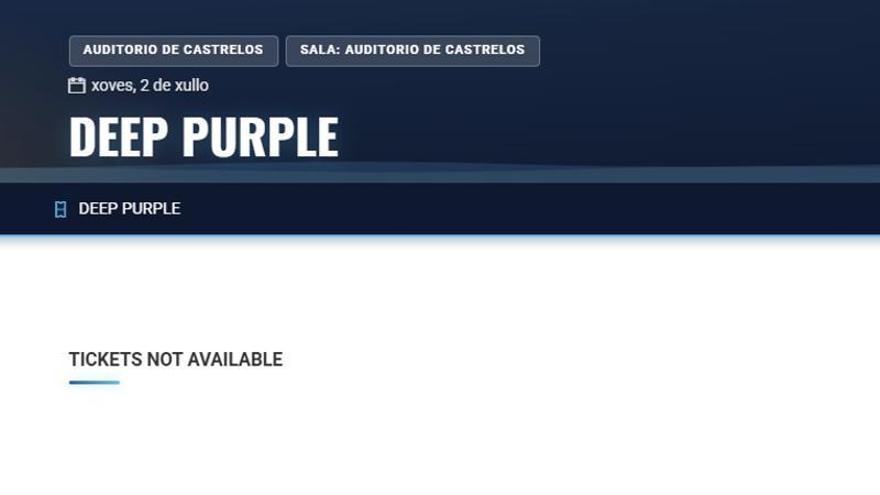 Las primeras 500 entradas online del concierto del Deep Purple en Castrelos volaron en 3 minutos
