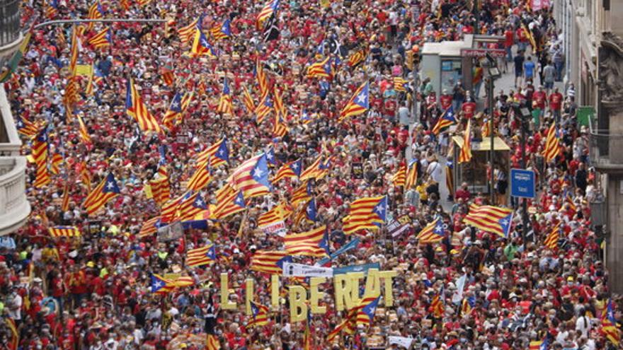 Les millors imatges de la Diada 2021 | La manifestació de l&#039;11-S a Barcelona