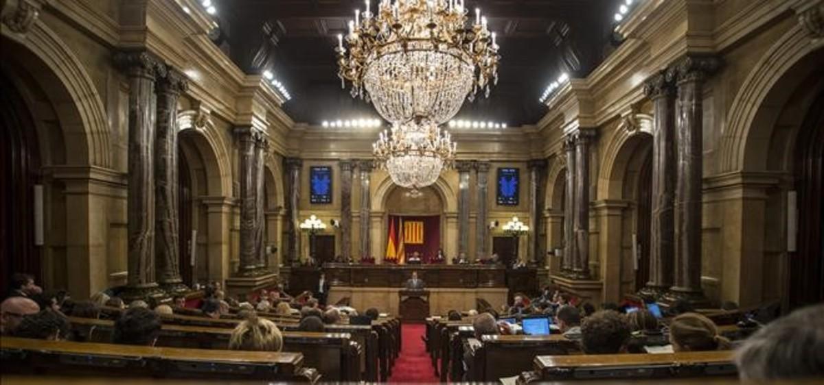 Hemiciclo del Parlament de Catalunya.
