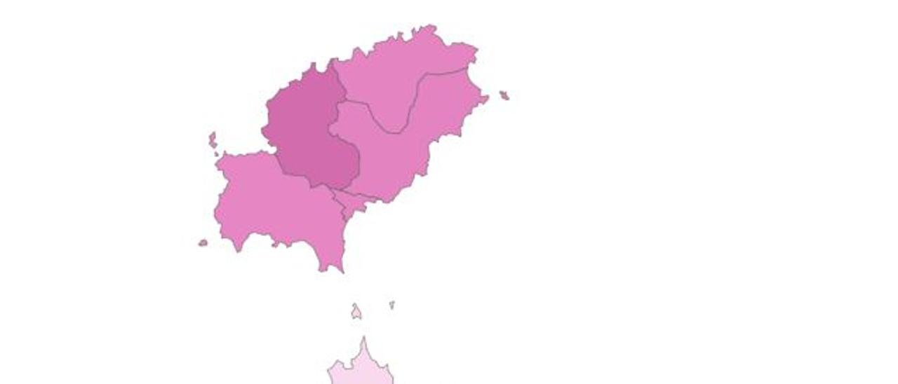 mapa de incidencias de Ibiza y Formentera