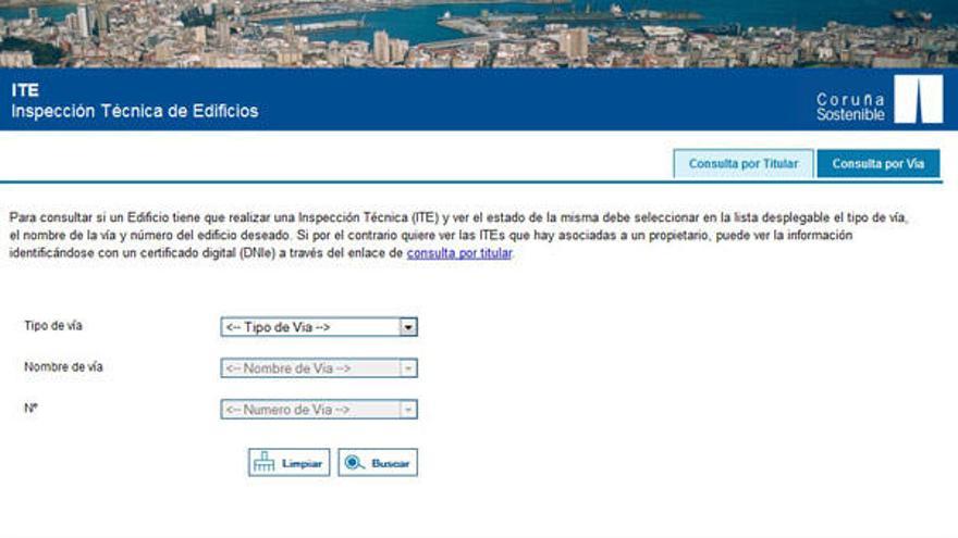 A Coruña pone en marcha el portal de consulta del registro ITE